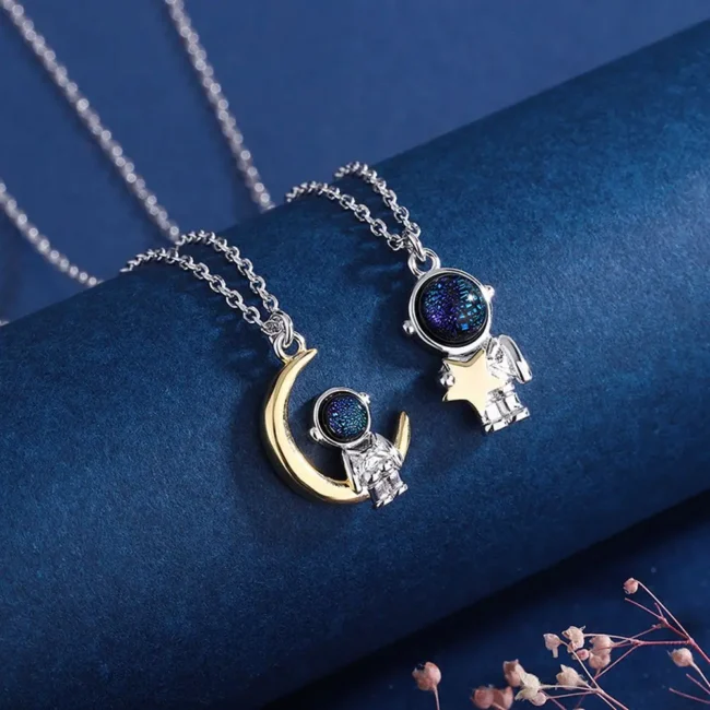 Charm Valentine's Day Star For Women Men Astronaut Pendant Fashion Jewelry Spaceman Korean Style Choker Couples Necklace